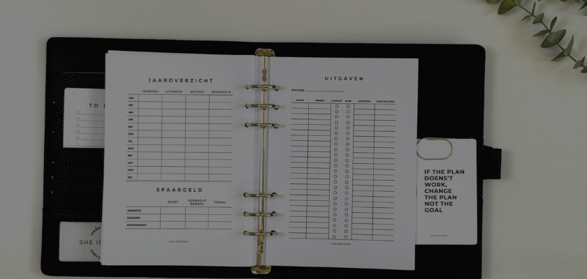 budget boekje opengeslagen