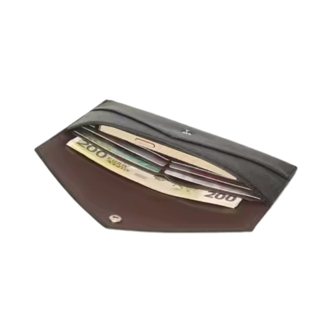 Wallet with tabs & stickers black