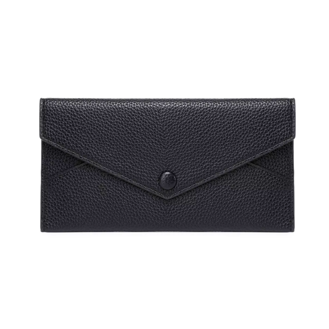 Wallet with tabs & stickers black