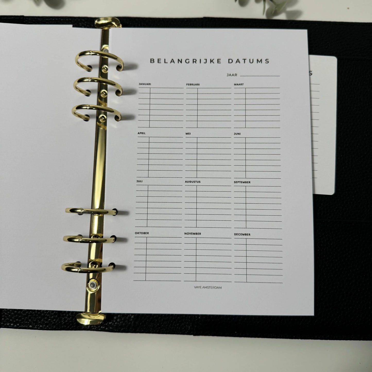 Belangrijke datums 2025 Vaye Amsterdam