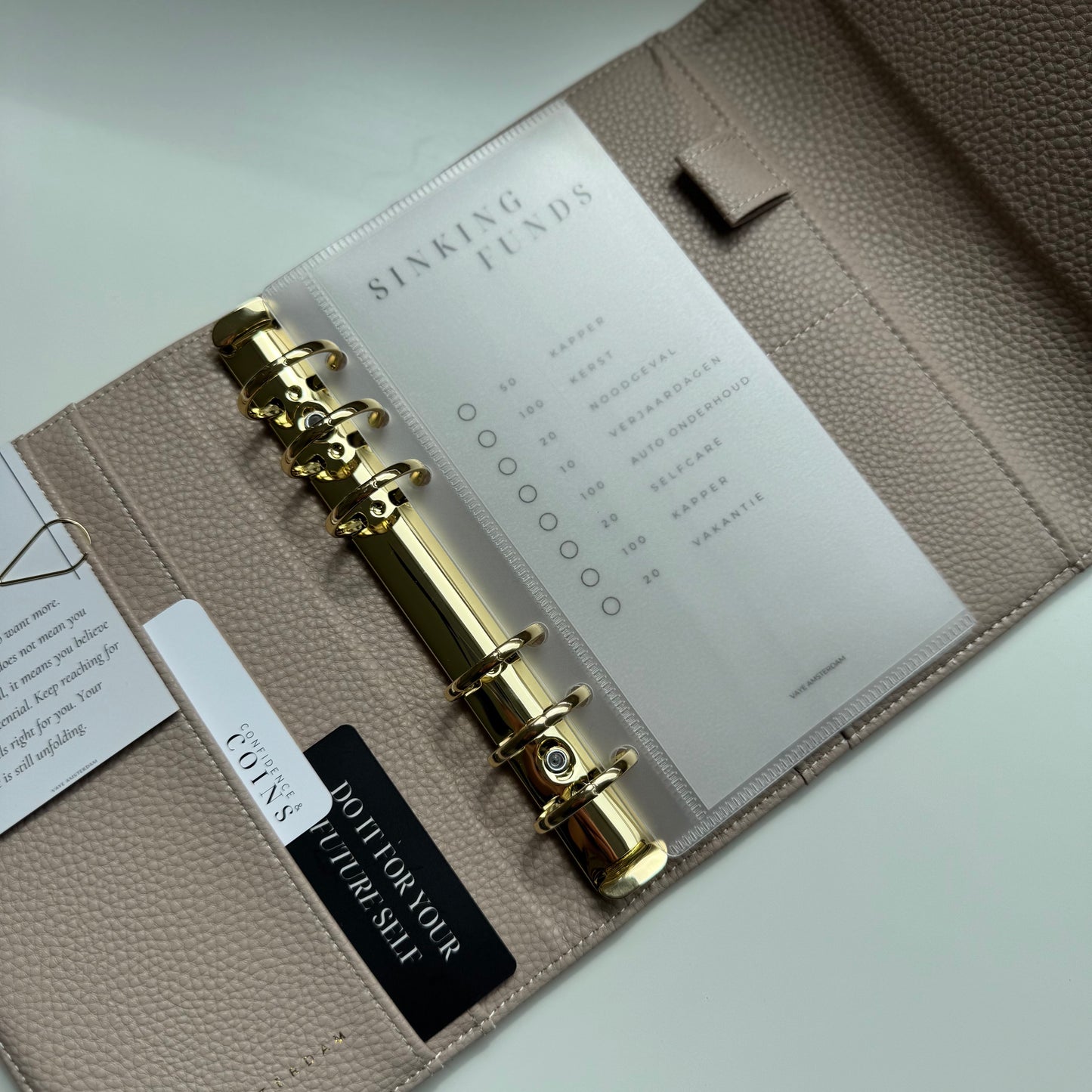 A6 binder Latte