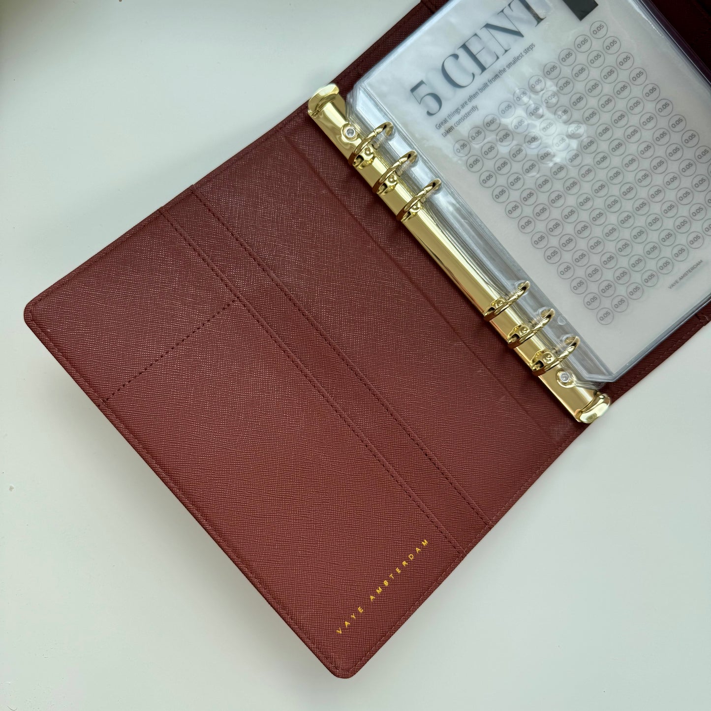A5 binder saffiano - rusty
