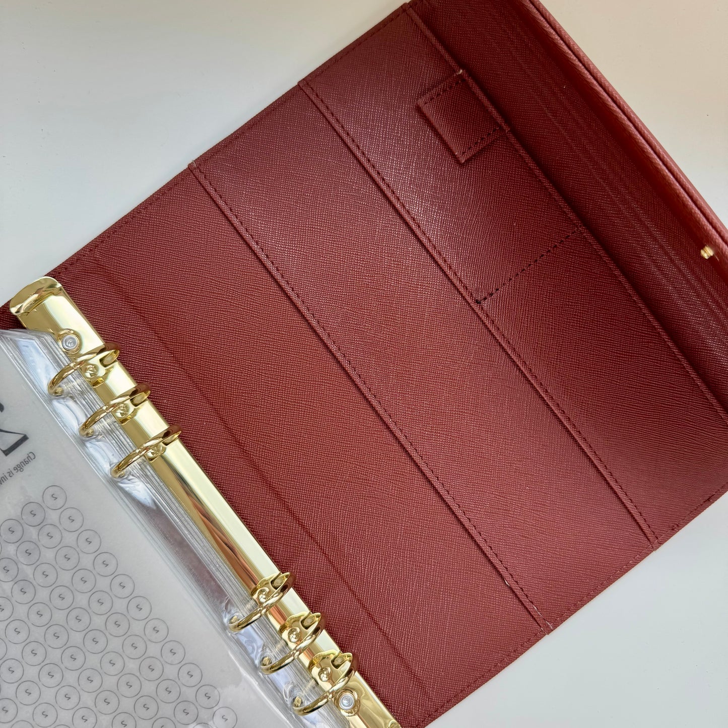 A5 binder saffiano - rusty
