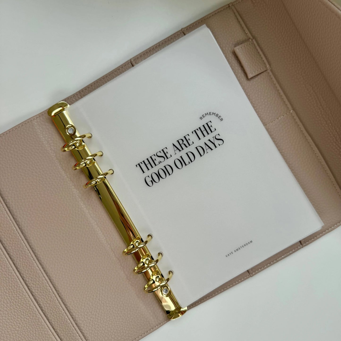 A5 binder pebble - latte Vaye Amsterdam