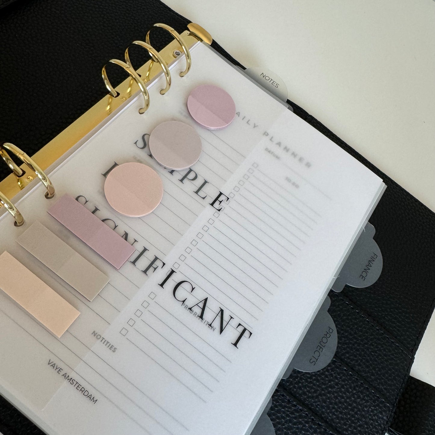 A5 transparent sticky notes insert