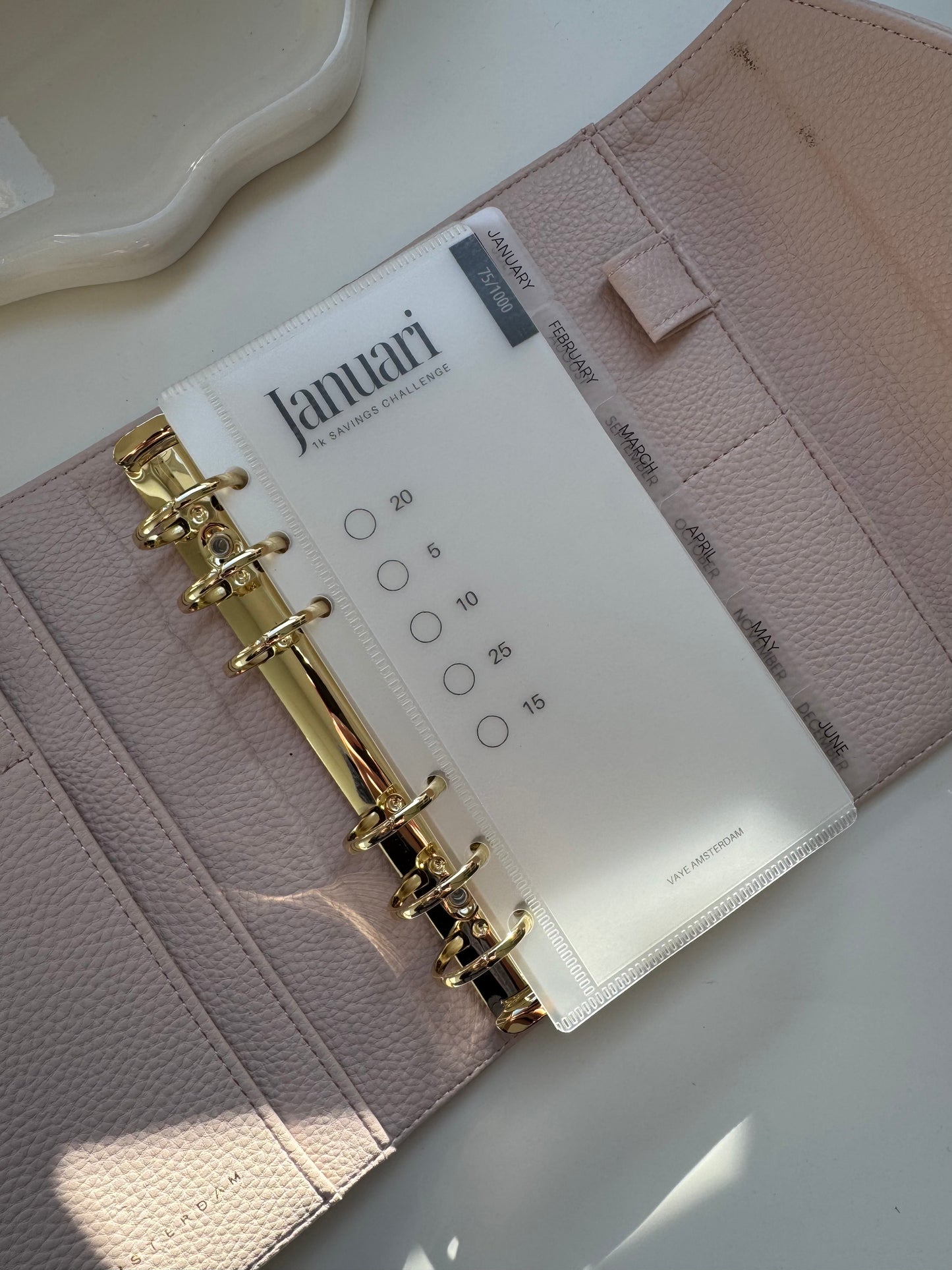 A6 12 maanden challenge met tabbladen