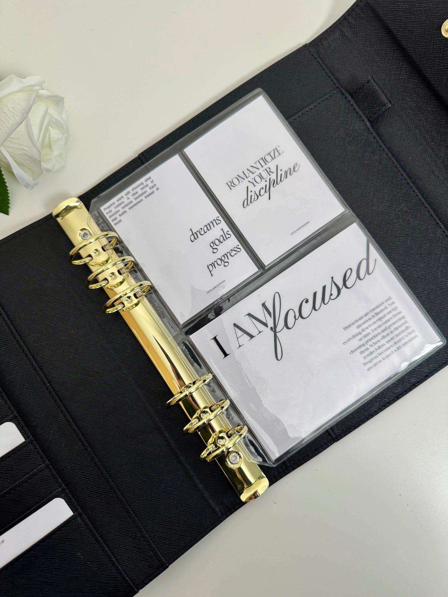 A5 binder essential - Zwart - Vaye Amsterdam