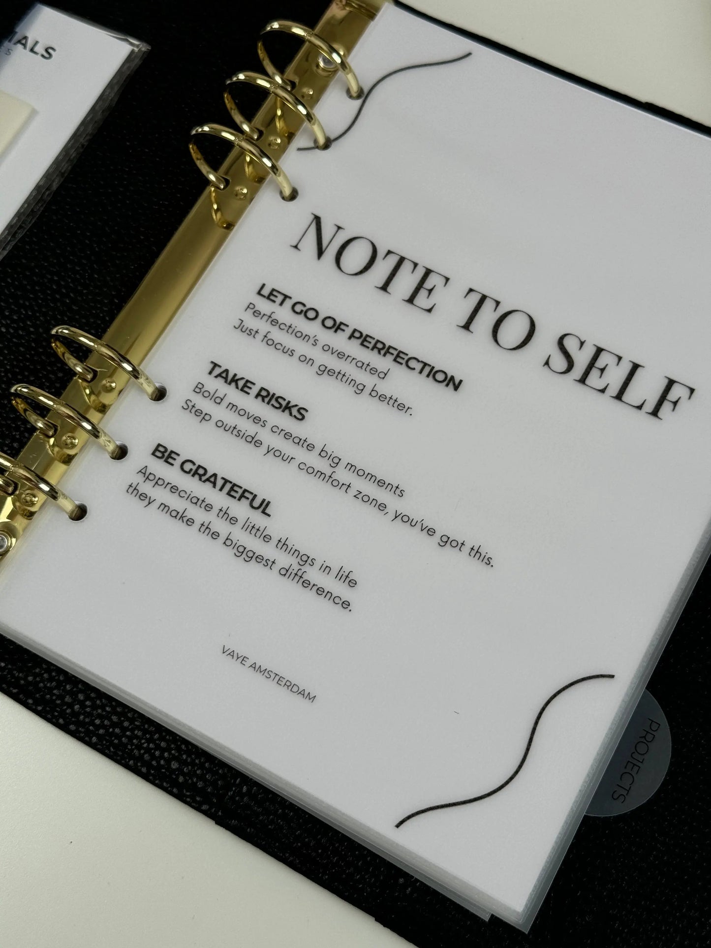 Note so self planner dashboard Vaye Amsterdam