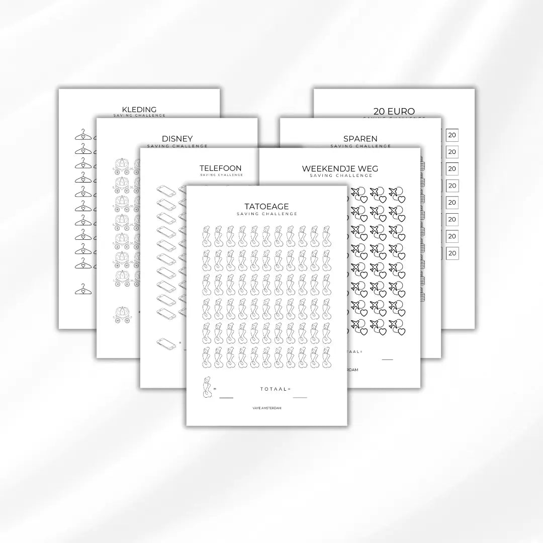 Spaarchallenge A6 download Vaye Amsterdam