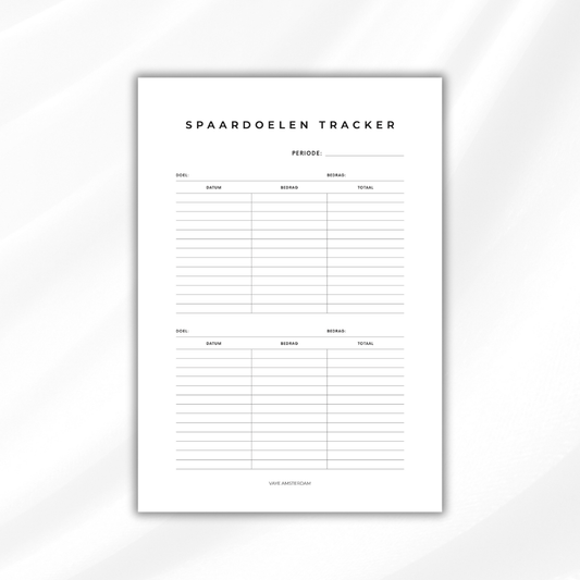 Spaardoelen planner - Digital download