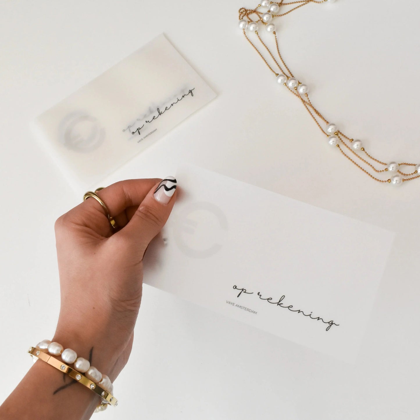 Placeholders voor cashstuffing van vellum.