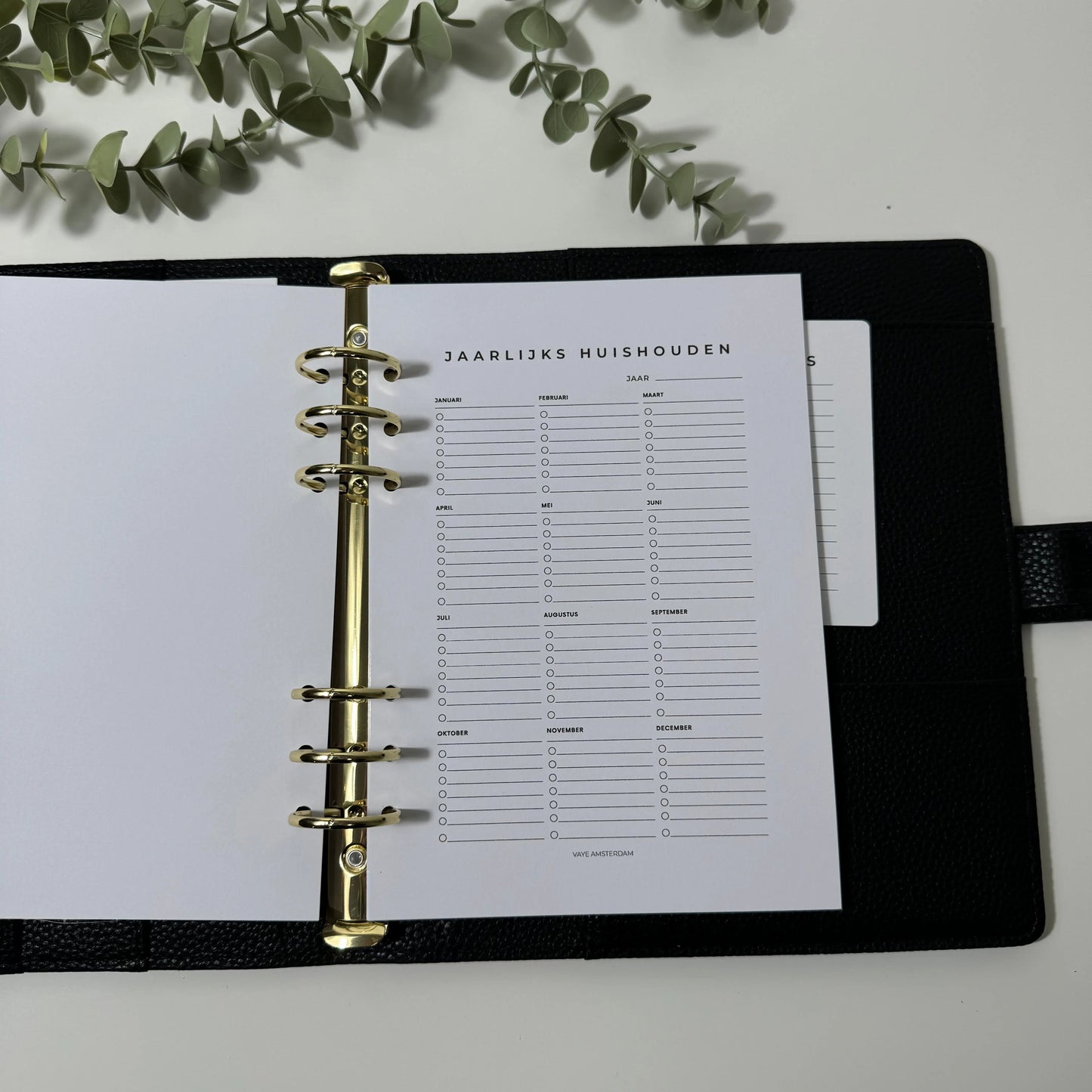 Jaarlijks huishouden planner Vaye Amsterdam