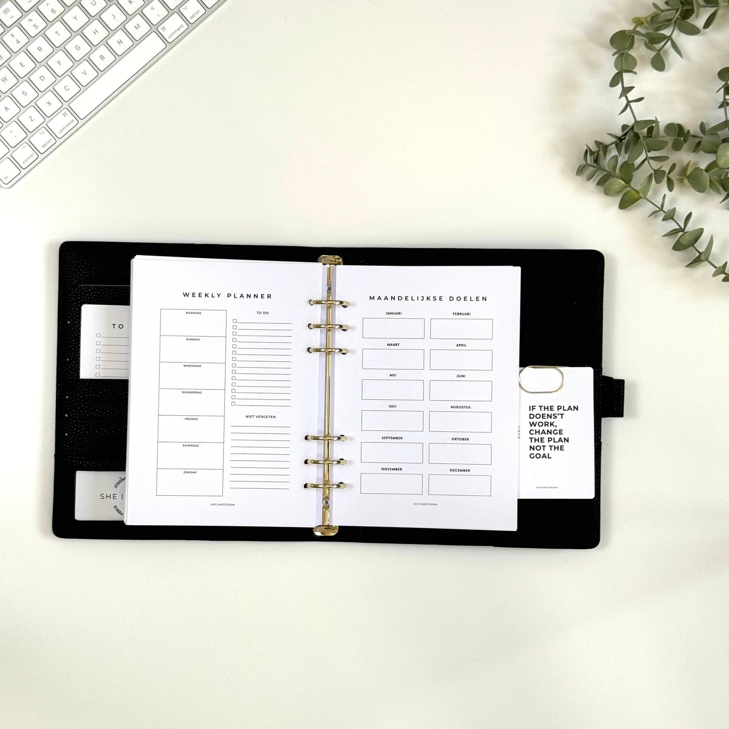 Maandelijkse doelen overzicht planner Vaye Amsterdam