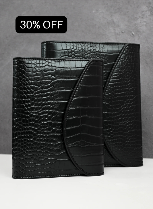 A5 binder Croc zwart - Black friday