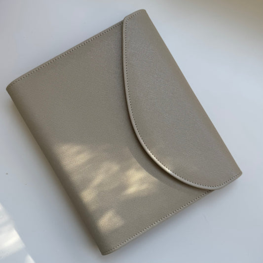A5 binder saffiano - champaign