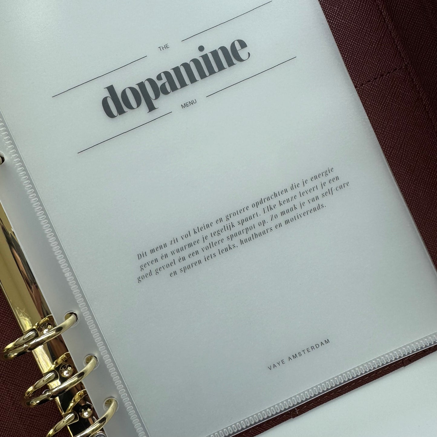 Dopamine menu spaar challenge