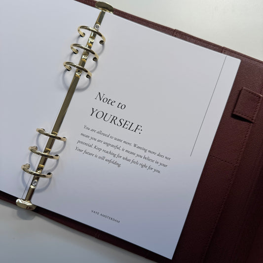 Note to yourself dashboard (A5)