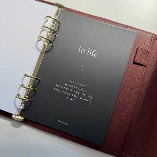 In life dashboard (A5)