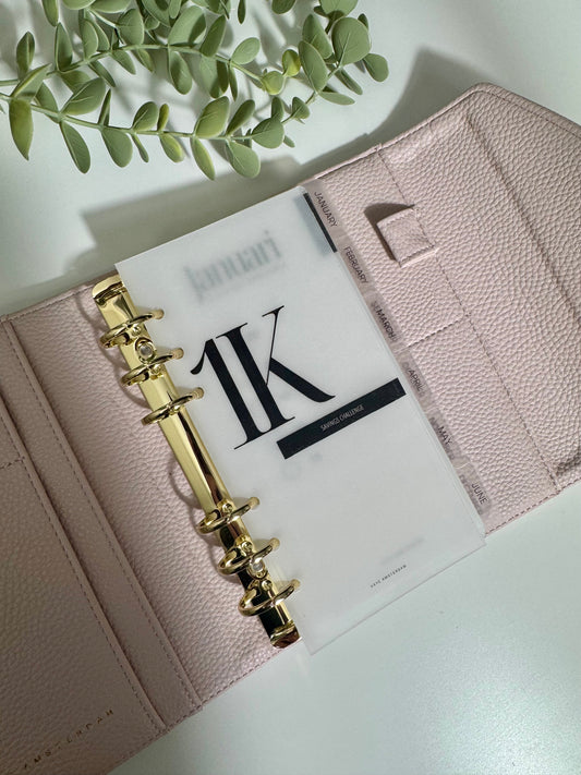 A6 12 maanden challenge met tabbladen