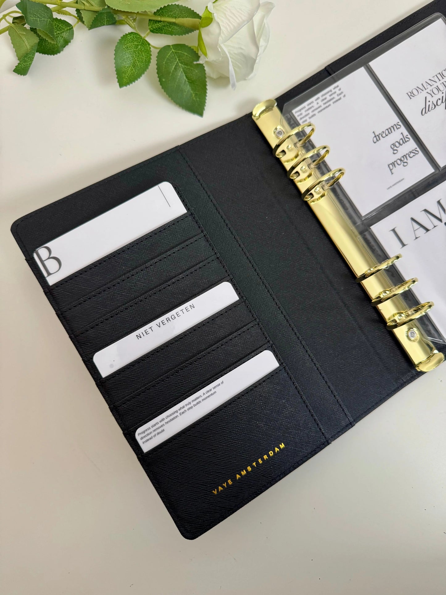 A5 binder essential  - Zwart - Vaye Amsterdam