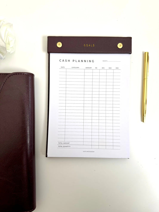 Cashplanning notepad - Vaye Amsterdam