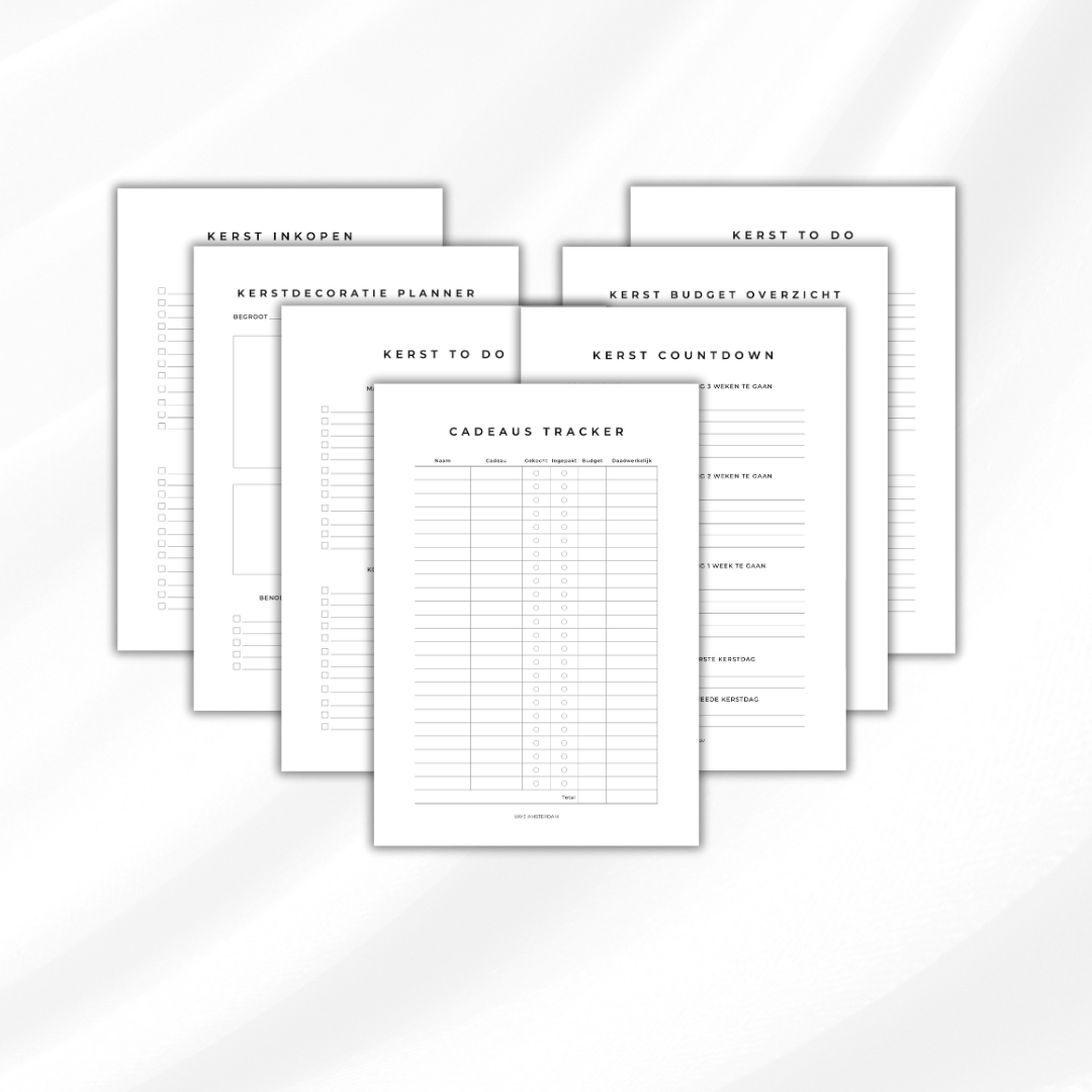 Kerst planners - Digital download