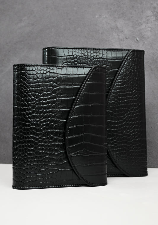 A6 black croc
