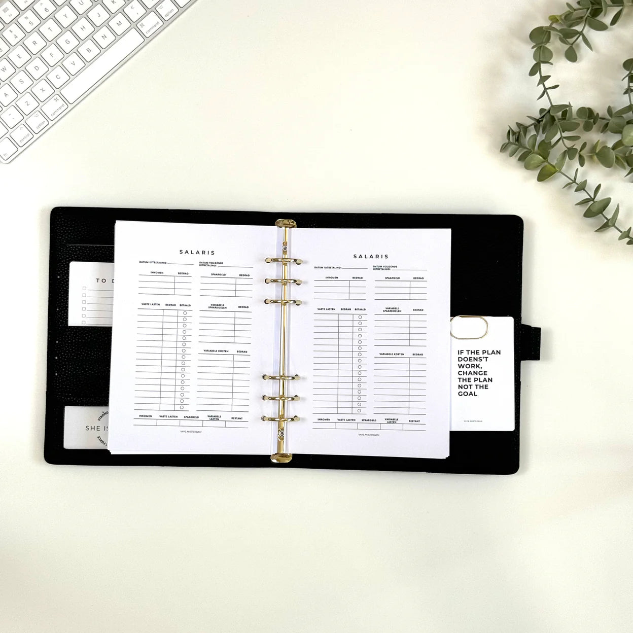 budget planner in zwarte binder